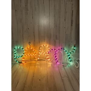 Vintage Halloween Window Decoration Lighted Rope Party Sign Indoor/Outdoor 26x8